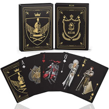 WJPC Vandt?tte spillekort Plast spillekort Deck of Cards Spil og Party Poker Cards (Knight Gold)