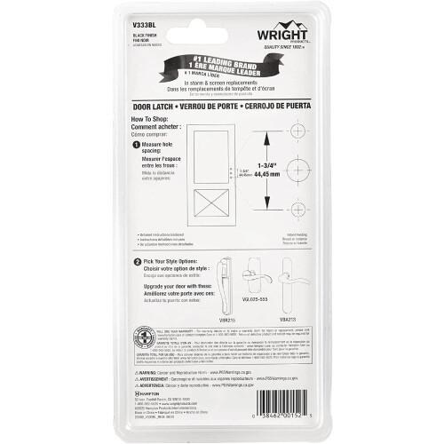 Tepe Wright Products V333BL Κλείστρο Πόρτας Push Button για Δίχτυ & Καταιγίδα, Μαύρο 2