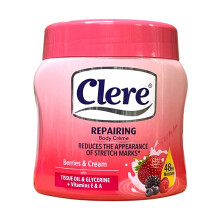 Clere Repairing Body Mix Berries Cream For Smooth & Moisturizing Your Skin 500ml