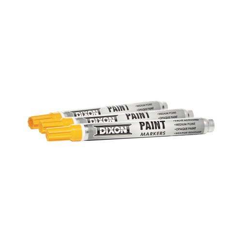Dixon Farbmarker, mittlere Spitze, 12er Box, Gelb (80223) 1