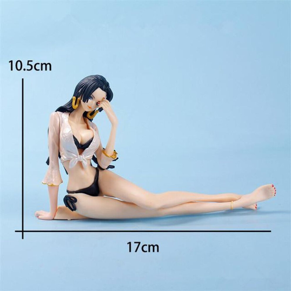 (pink) 11cm One Piece Japan Anime Statue Boa Hancock Swimsuit Figure Sexy Girl Pvc Action Figure Model Toy Adult Collectible Doll Gifts