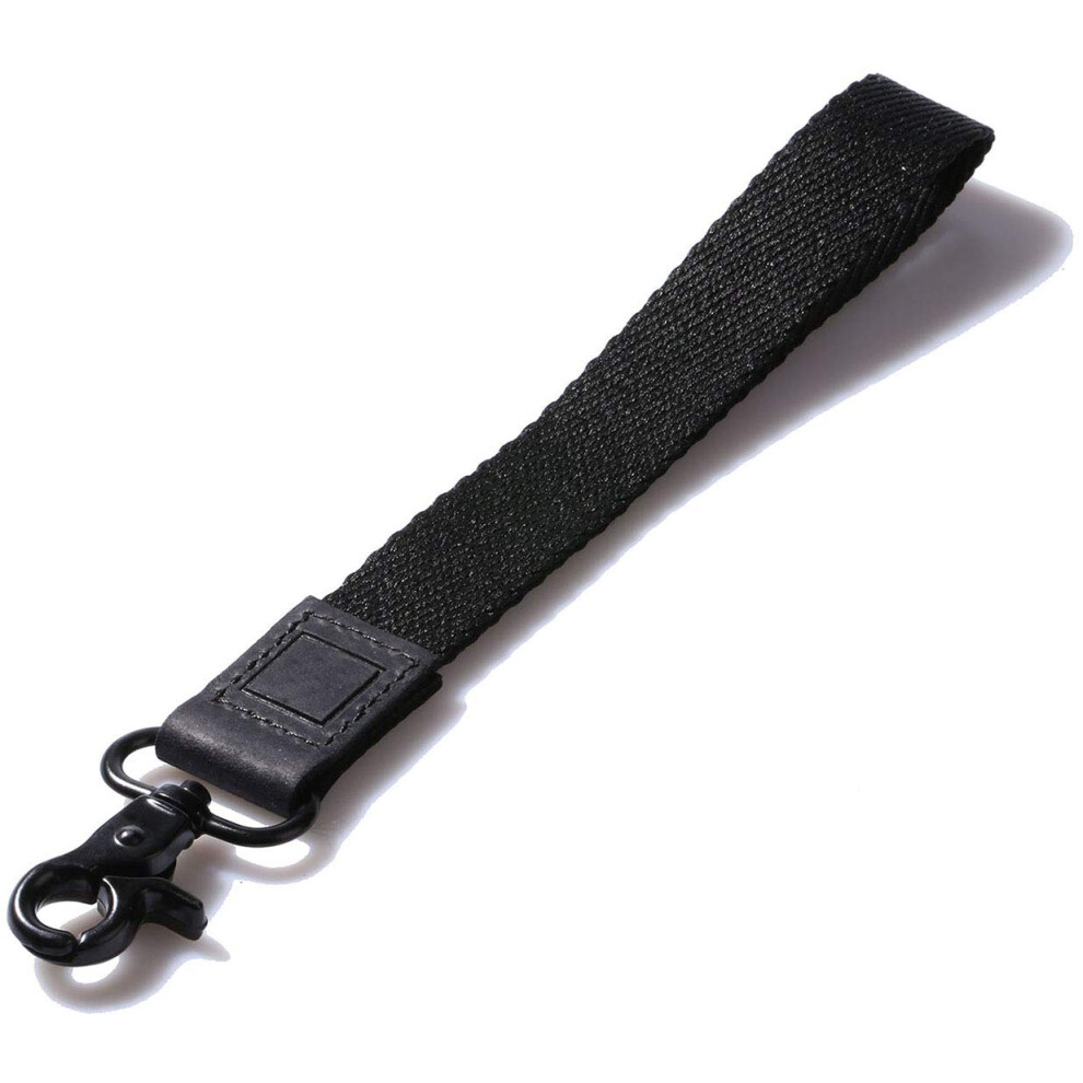 DQL Black Key Lanyard Wrist Keychain wrist strap for wallet  black wri