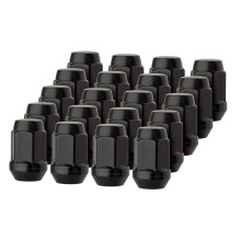 DPAccessories 20 czarnych 1/2-20 zamkniętych nakrętek z wypukłymi końcówkami - gniazdo stożkowe - 3/4"""" sześciokątne LCB3B2HE-BK04020