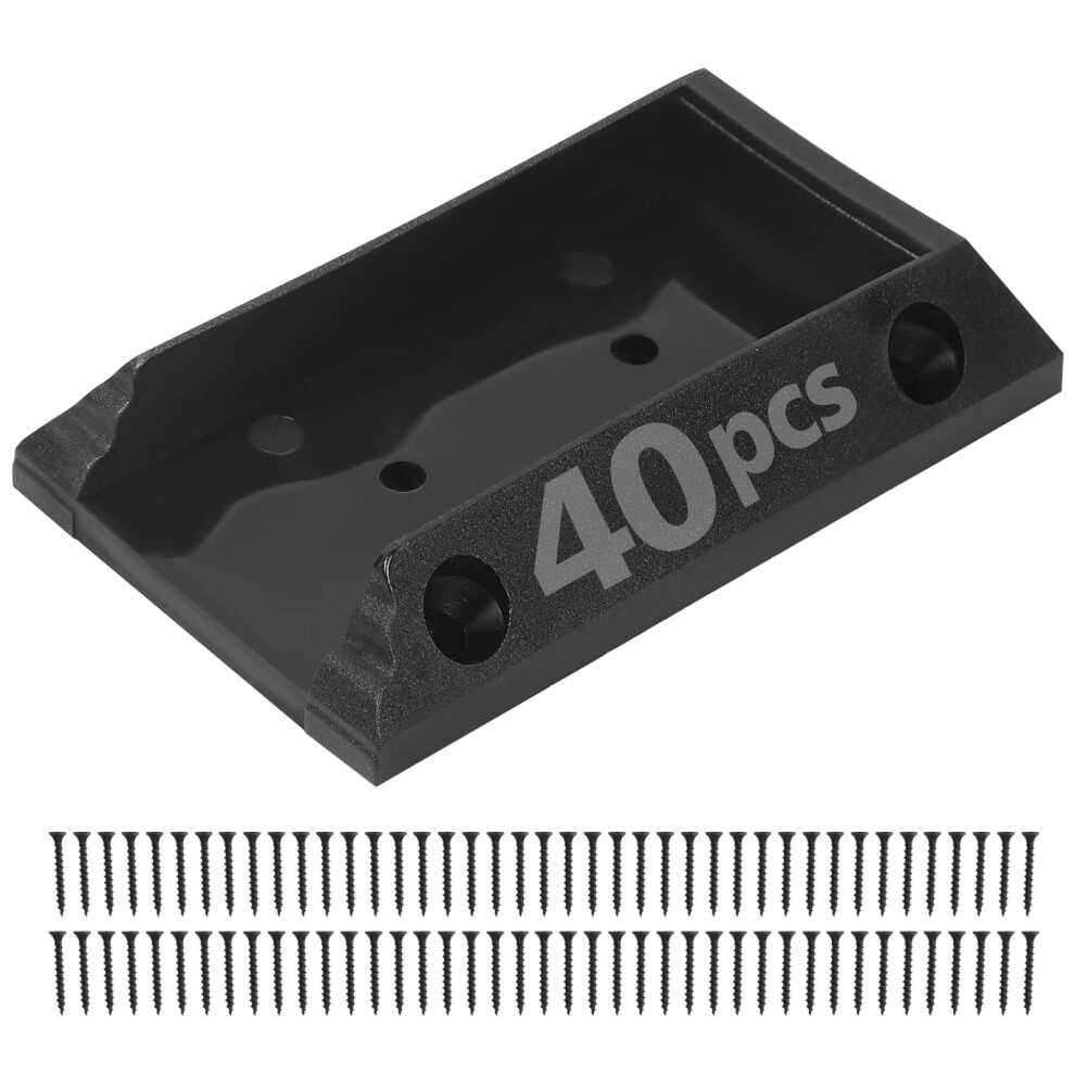 Eapele Lot de 40 connecteurs de supports de garde-corps de terrasse pour poteau en bois de garde-corps 2x4 avec 240 vis ? bois