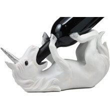 Ebros Wine of Sacred Purity Einhorn-Weinhalter-Figur, K?chendekoration, mystische Einhorn-Lichtungsstatue