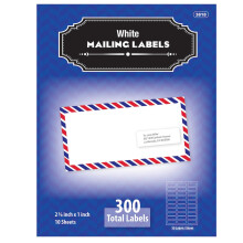 ?tiquettes d'adresse blanches BAZIC 1" X 2 5/8" (300/paquet)