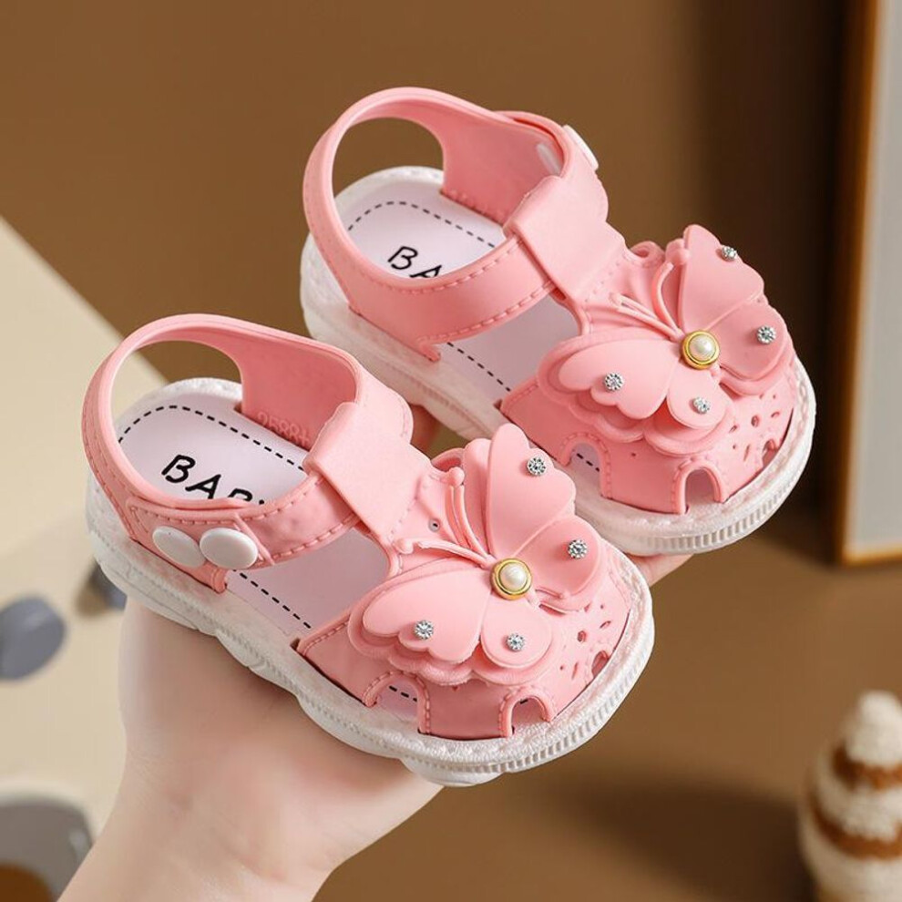 (pink, 20) Toddler Kid Baby Girl Princess Sandals Baby Shoes Soft Soled Walking Shoes Girls Small Bows Decorative Children&apos;s Shoes