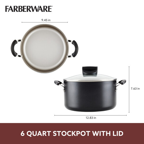 Farberware Farberware Έξυπνος Έλεγχος Αντικολλητική Κατσαρόλα 6 Quart, Μαύρη 1