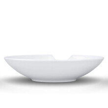 FIFTYEIGHT PRODUCTS TASSEN Petites assiettes creuses en porcelaine avec marque de morsure, 7,1 pouces, blanc (lot de 2 assiettes)