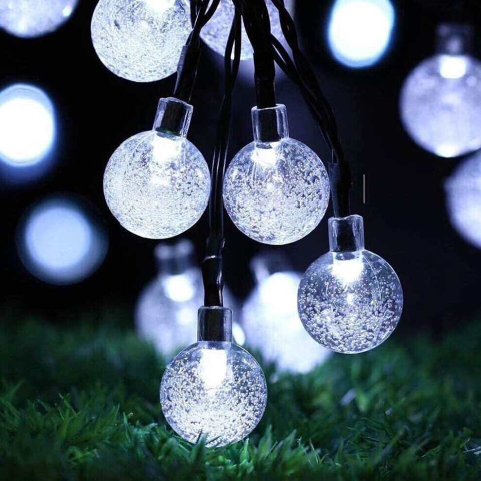 Solar String Lights Outdoor 24Ft 50 LED Garden Solar Lights Waterproof Crystal Globe Outdoor/Indoor
