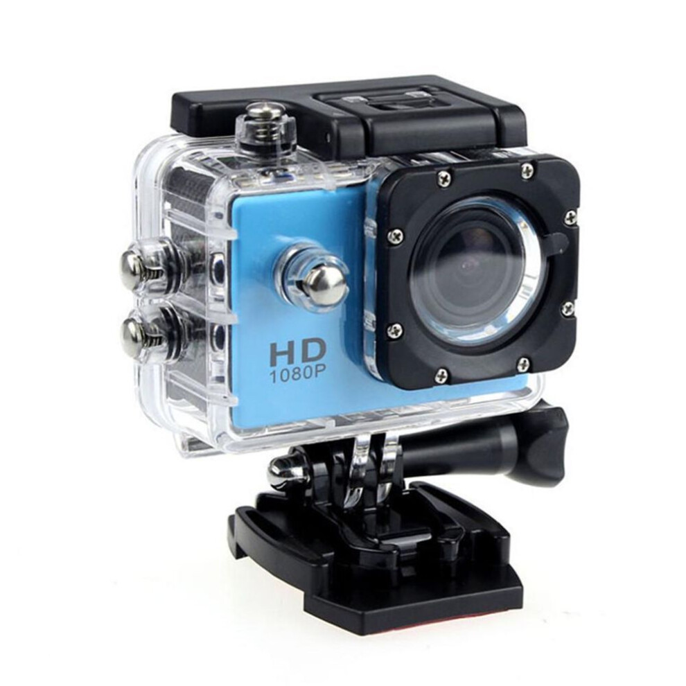 (blue) Ultra-high-definition 4K Wifi Sports Camera Ultra-wide-angle Outdoor Waterproof Camera Suitable for Bicycle Skiing Underwater DV Sports Camera