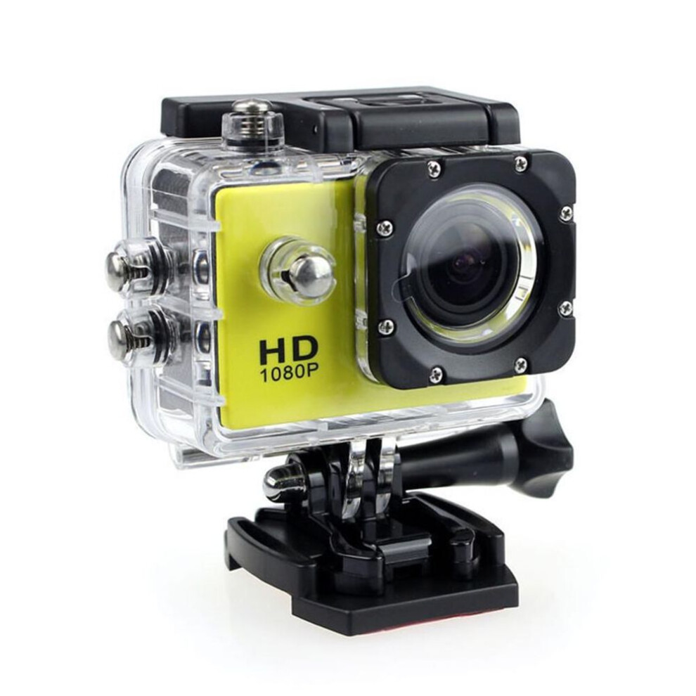 (yellow) Ultra-high-definition 4K Wifi Sports Camera Ultra-wide-angle Outdoor Waterproof Camera Suitable for Bicycle Skiing Underwater DV Sports Camera