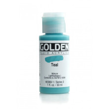 Acrilice fluide de Golden Teal 1 fl. Oz. Bottle Professional Acrilic Paint Opac
