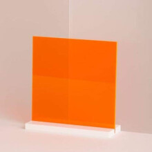 1/8 """" (0.118 """") Orange neon fluorescerande akrylplexiglasark 24 """" x12 """" Gjutet 3 mm tjock nominell storlek azm