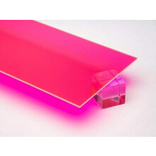 1/8 """" (0,118 """") rosa neon fluorescerande akrylplexiglasark 12 """" x12 """" Gjutet 3 mm tjock nominell storlek AZM