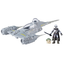 STAR WARS Mission Fleet Mando's N-1 Starfighter  Grogu & Mandalorian A