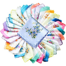 FORLISEA 10 pe  as Belas mulheres len  o floral de algod  o Wendding Party Fabric Hanky