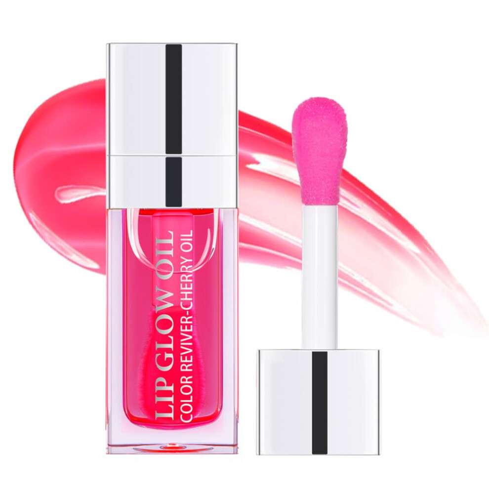 Fovcos Hydrating Lip Glow Oil Moisturizing Plumper Gloss Transparent