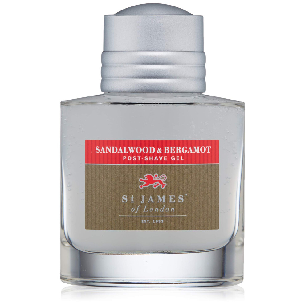St James Of London Sandalwood & Bergamot Post Shave Gel, 3.4 Fl Oz