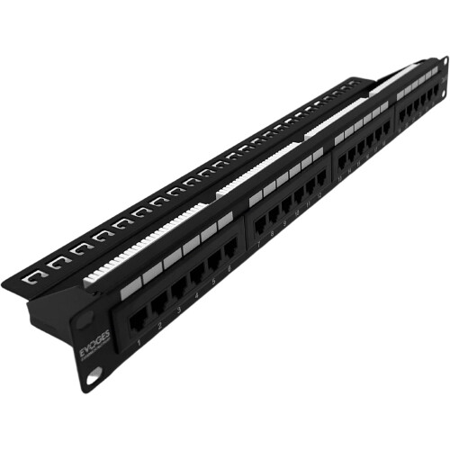 OPENED NEVER USED Evoges 24 Ports UTP CAT6 1U Patch Panel, Rack Mountable 2
