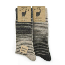 GoWith 12 Paar Socken aus Alpakawolle fr Damen und Herren, thermische warme Crew-Socken aus Merinowolle, Unisex, beheizte Winterstiefelsocken, Beig