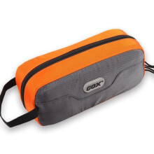 GOX Pequena Bolsa de Viagem para Produtos de Higiene, Estojo Dopp para Homens, Organizador Multifuncional (Cinza/Laranja)