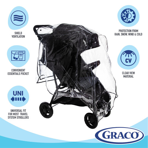 Graco Graco Καθολικό Σύστημα Ταξιδιού με Κάλυμμα Βροχής, Αδιάβροχο Αλεξήλιο Καθίσματος 1