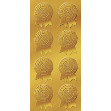Swietne dokumenty! Starburst Ribbon Expossed Gold Foil Certificate Seal for Diplomas and Awards 48 Pack (903418)