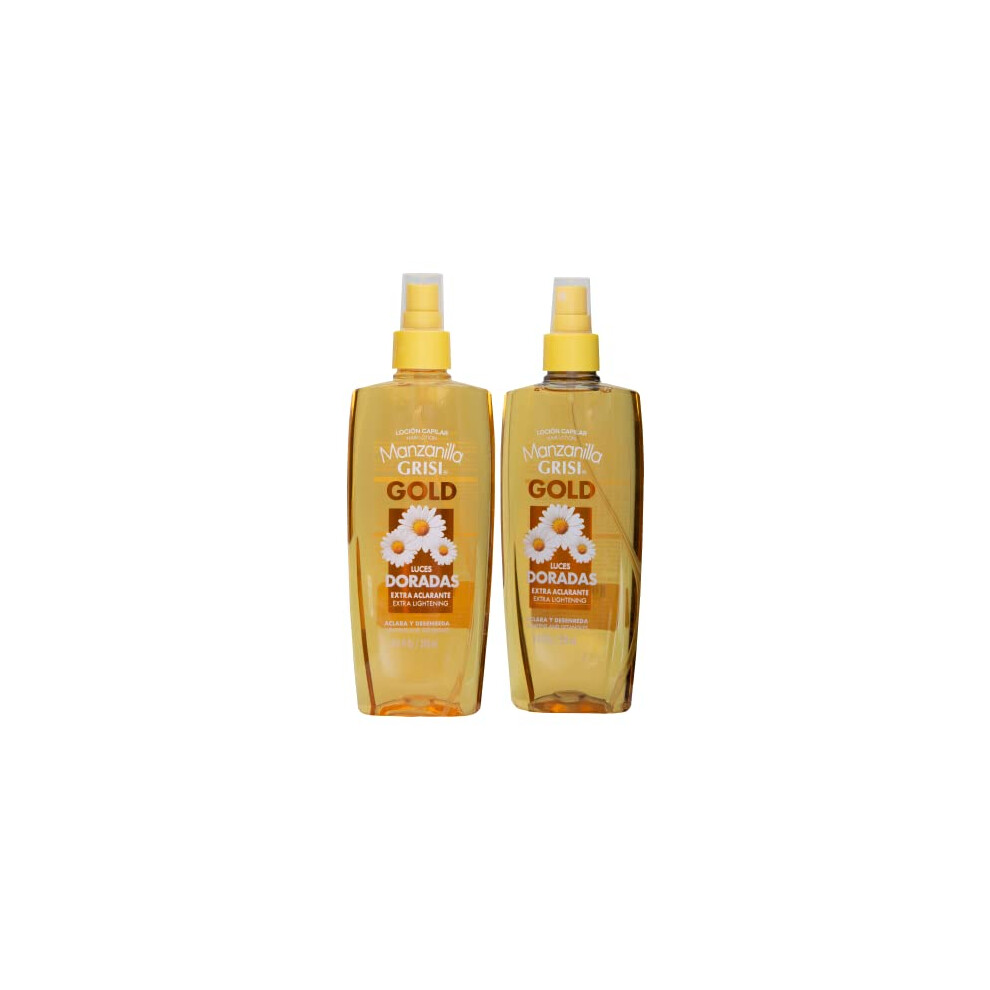 Grisi Manzanilla Hair Lotion Gold  Hair Lotion with Chamomile Extract  2-Pack of 8.4 FL Oz  Spray Bottles