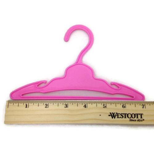 Cabides de Boneca 12 Cor-de-Rosa para Roupas de Boneca de 18 Polegadas 2