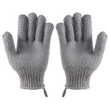 cLEEDY Guanti Esfolianti per Bagno - 4 pz (2 coppie) Guanti Larghezza e Lunghezza Maggiore per Doccia, Spa, Massaggio