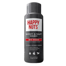 HAPPY NUTS Big Wood Body and Nut Wash Feuchtigkeitsspendendes Duschgel fr Mnner mit Tiefenreinigung fr empfindliche Haut Krperseife fr Mnne