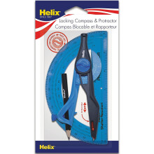 Helix - Plastikl?sekompass og gradskive - 2 stykke s?t - Geometri Drafting & tegning