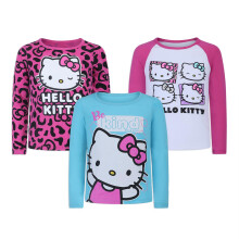 Dvc koile Hello Kitty Sanrio s dlouhm rukvem 3 balen pro mal a velk holcicky, batolata  ruov/modr/bl