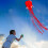 Hengda Kite Software Octopus Flyer Kite com cauda longa colorida para crian   as de 31 polegadas de largura x 157 polegadas de comprimento vermelho 4