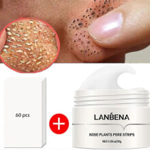 Lanbena Blackhead Remover Cream Pore Strips Nose Acne Deep Clean Peel Off Mask Tw