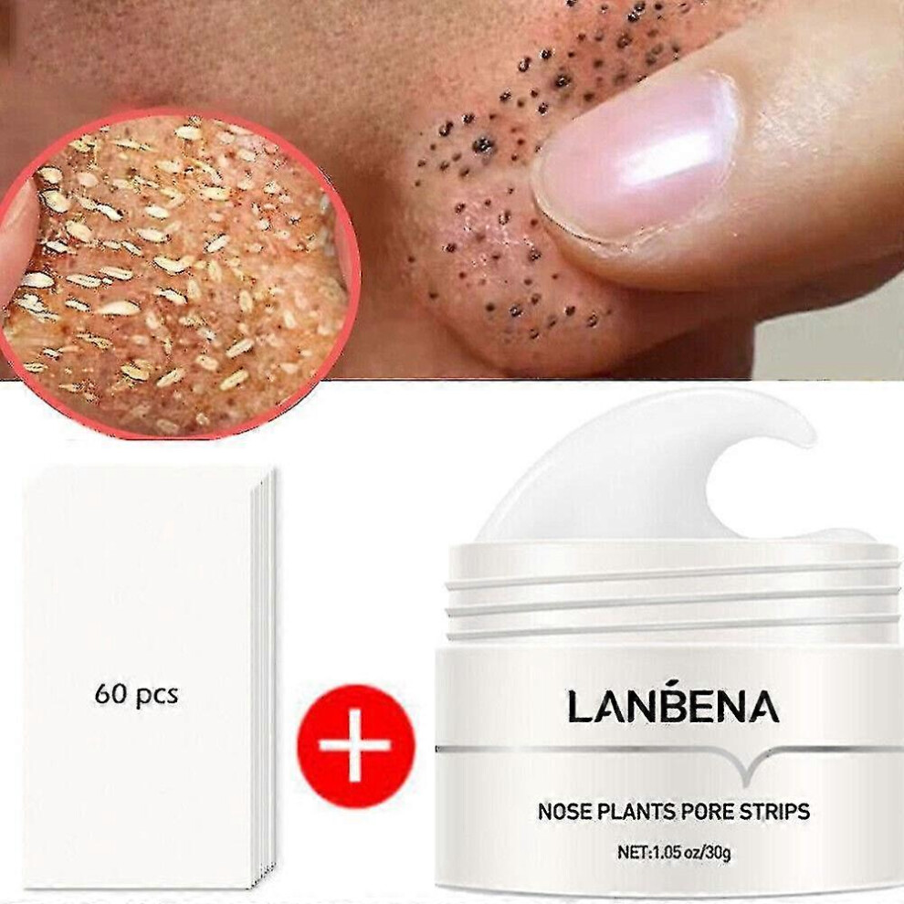 Lanbena Blackhead Remover Cream Pore Strips Nose Acne Deep Clean Peel Off Mask Tw