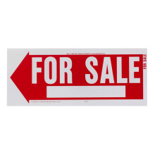 Panneau en plastique ondul? ? vendre Hy-Ko Products RS-805 avec support en H 9,25"" x 24"" Rouge/Blanc 1 pi?ce