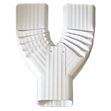 Y Downspout -tratt fr rektangulra nedslag (3x4 lg glansvit)