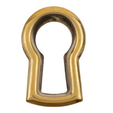 Gestempeld messing decoratief sleutelgat inzetstuk | 1/2"" x 3/4"" | Sleutelgat inham