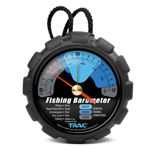 Camco TRAC Outdoors Fishing Barometer Features an Adjustable Pressure