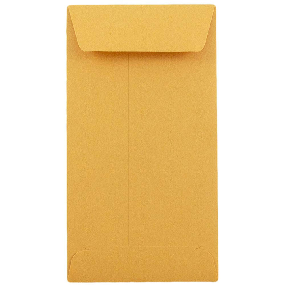 JAM PAPER #7 Coin Business Envelopes - 3 1/2 x 6 1/2 - Brown Kraft Manila - 50/Pack