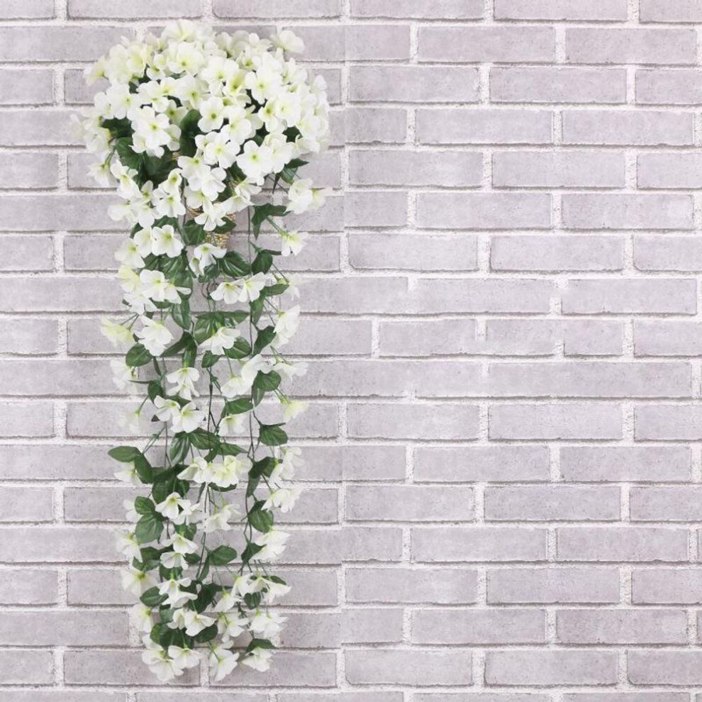 (white) Violet Artificial Leaf Garland Vine Fake Flower Wall Hanging Orchid Flower Wedding Party Home Decor