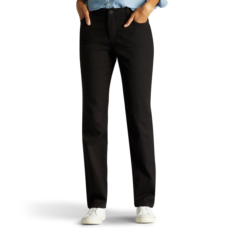 Jean Lee Missy Instantly Slims classique coupe d?contract?e Monroe coupe droite pour femme, noir, 18 Short