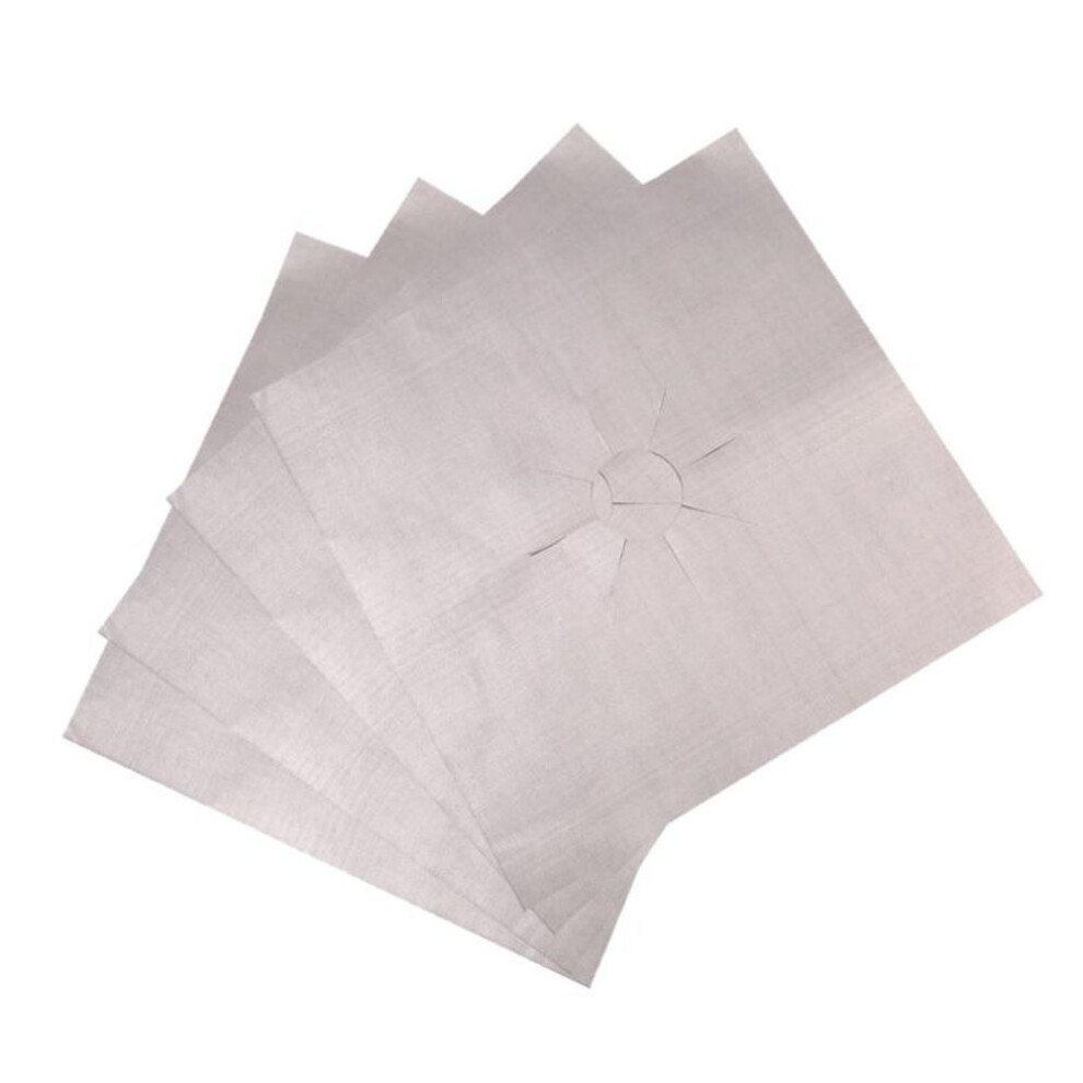 (silver, 4PCS) 4/1pcs Aluminum Foil Gas Stove Burner Cover Protector Liner Clean Mat Pad