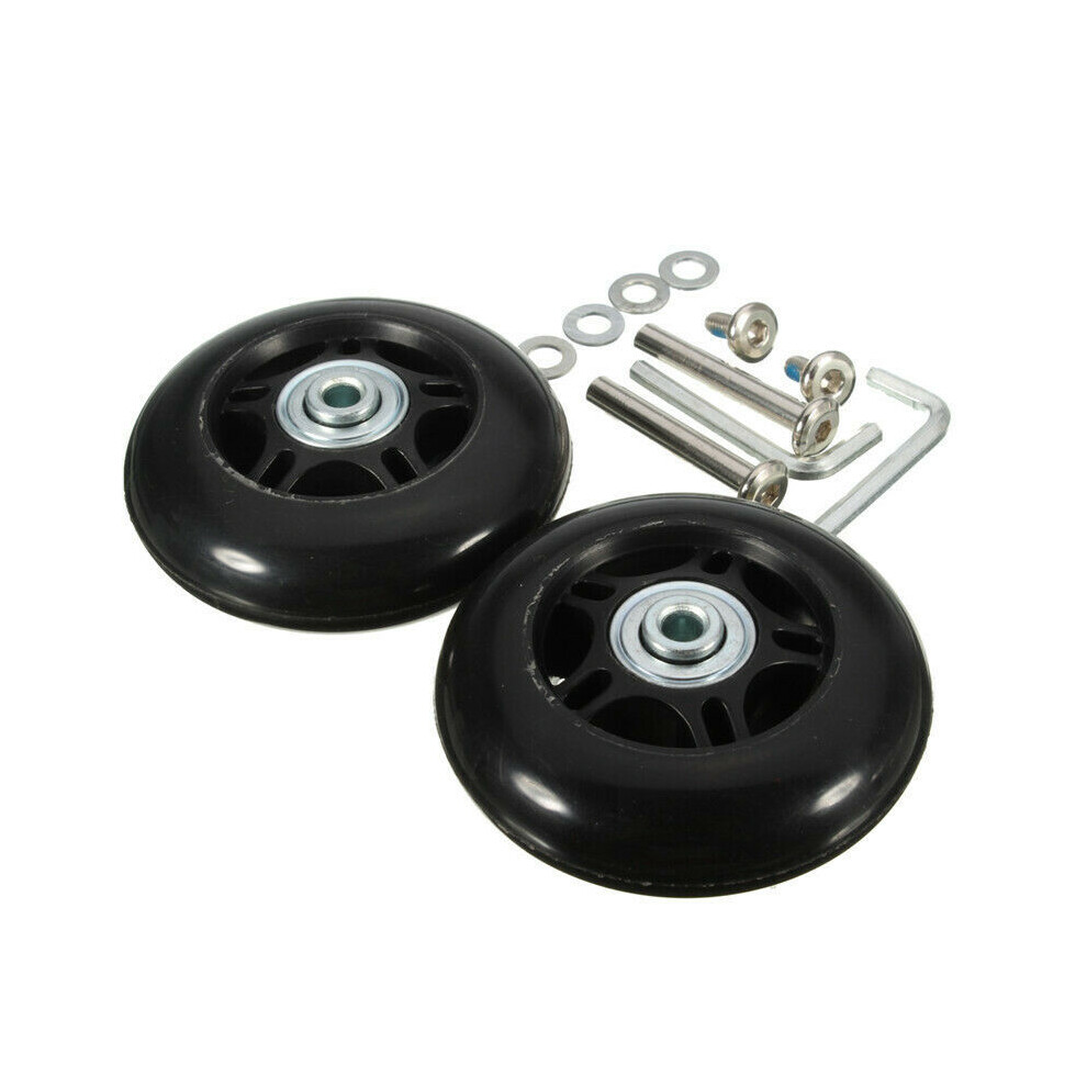 (80mm*24mm2pcs) Silent trolley suitcase universal wheel rubber wheel suitcase bearing repair kit-image-OPC-PG2D95S-NEW