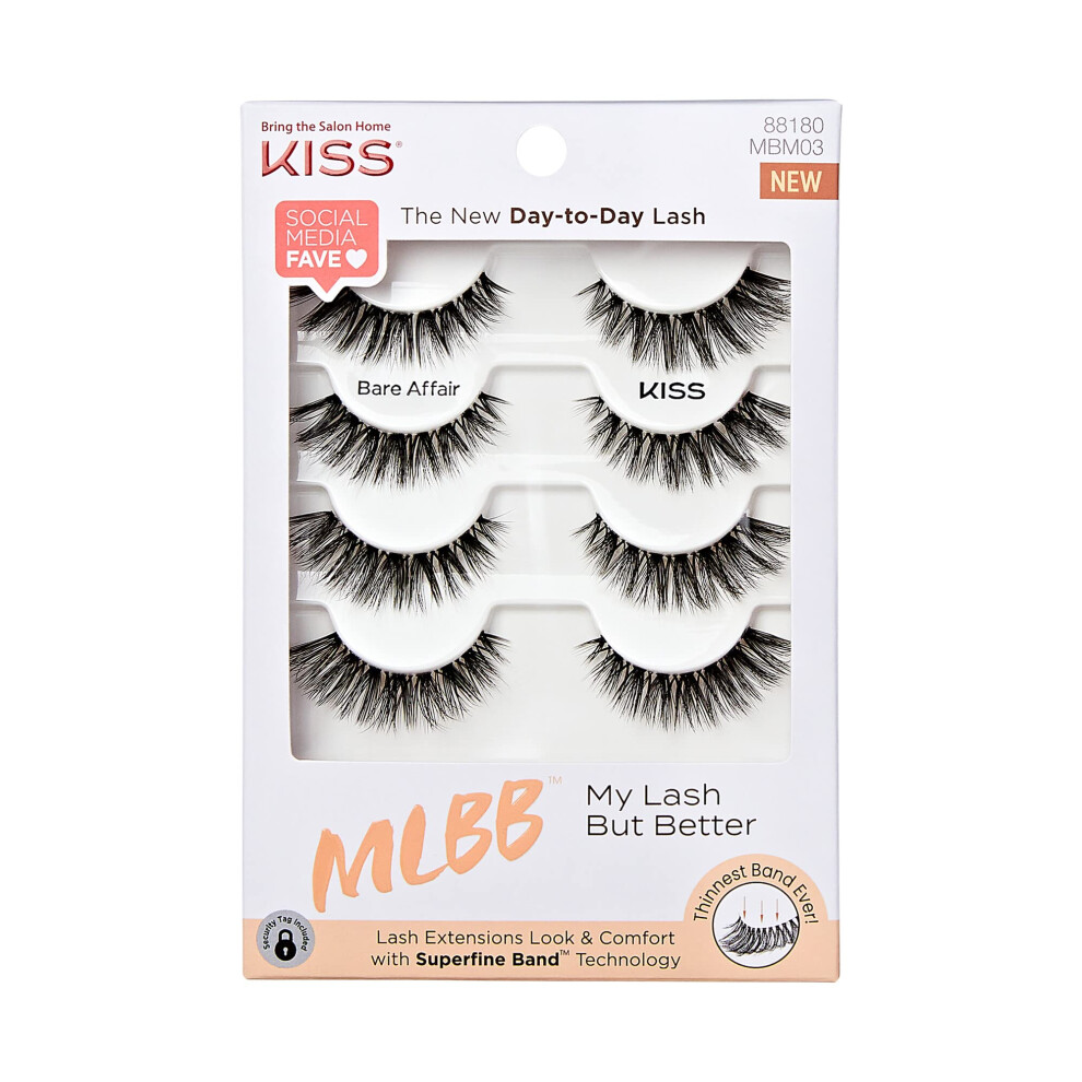 KISS My Lash But Better Fake Eyelashes Multipack - Bare Affair  4-Pair