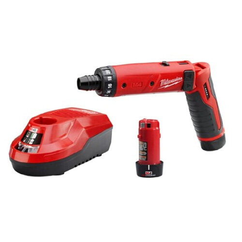 Milano Milwaukee 2101-22 M4 1/4 Hex Screwdriver Kit W/2 Bat