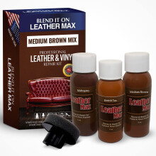 Kit de repintura e reparo Leather Max Quick Blend Restaurar sofs Recolorir mveis e consertar assentos de carro Jaquetas Botas de sof / 3 tons