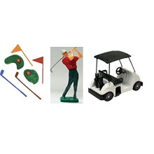 Zestaw do dekoracji ciasta Zestaw do dekoracji Babeczkw Sportowych zabawek (zestaw golfowy z koszykiem)